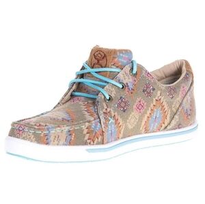 Twisted X Women Hooey Aztec Patterned Casual Shoes Slip On Sneakers Sz 7.5M